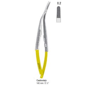 Falcon-Grip Igłotrzymacz Castroviejo podgięty pod kątem 140mm węglik spiekany