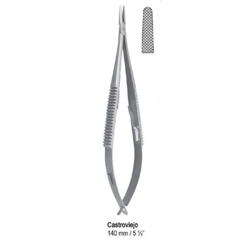 Igłotrzymacz Castroviejo prosty 140mm