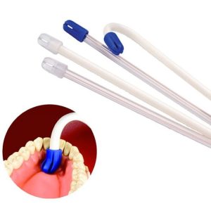 Ślinociągi z miękką końcówką białe nieprzezierne (100 szt.)