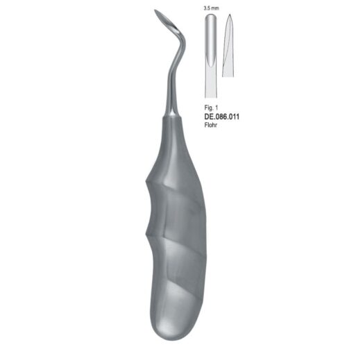 Dźwignia Flohr prosta anatomiczny uchwyt fig.1