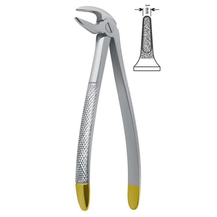 Diamond-Grip Kleszcze ekstrakcyjne pokrycie diamentowe do korzeni dolnych wąskie fig.33A