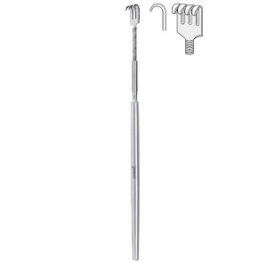 Hak Falcon giętki 4-zębny tępy 160mm
