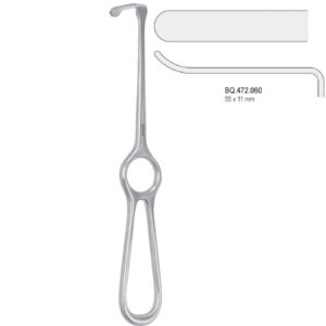 Hak Kocher-Langenbeck podgięty do góry 55x11mm 210mm