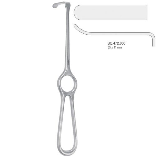 Hak Kocher-Langenbeck podgięty do góry 55x11mm 210mm