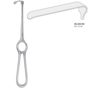Hak Kocher-Langenbeck 80x12mm 215mm