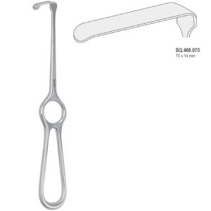 Hak Kocher-Langenbeck 70x14mm 215mm