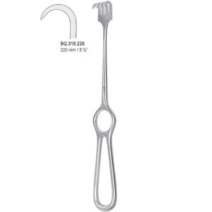 Hak Kocher 1-zębny tępy 220mm