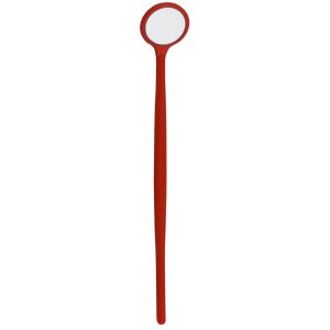 DENTALINE Jednorazowe lusterko płaskie z uchwytem 20mm x 150mm czerwone (100 szt.)