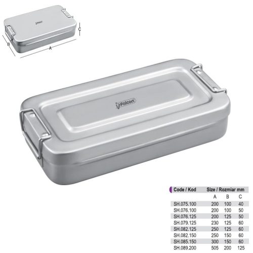 Pudełko z zamknięciem stal nierdzewna 505x200x125mm