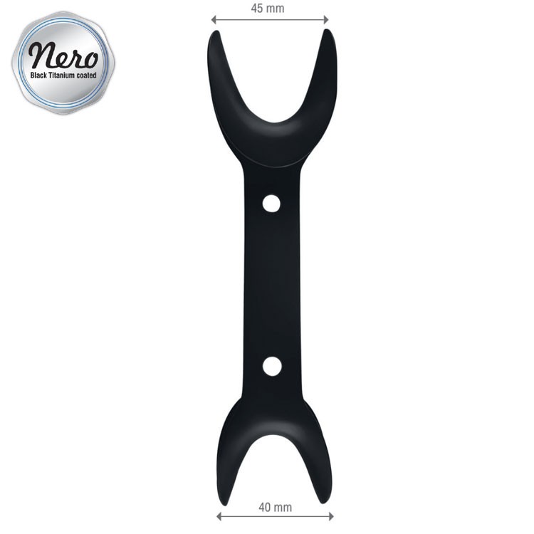Nero Rozwierak do policzków Falcon-Simplex dwustronny 40mm/45mm kształt V 170mm czarny