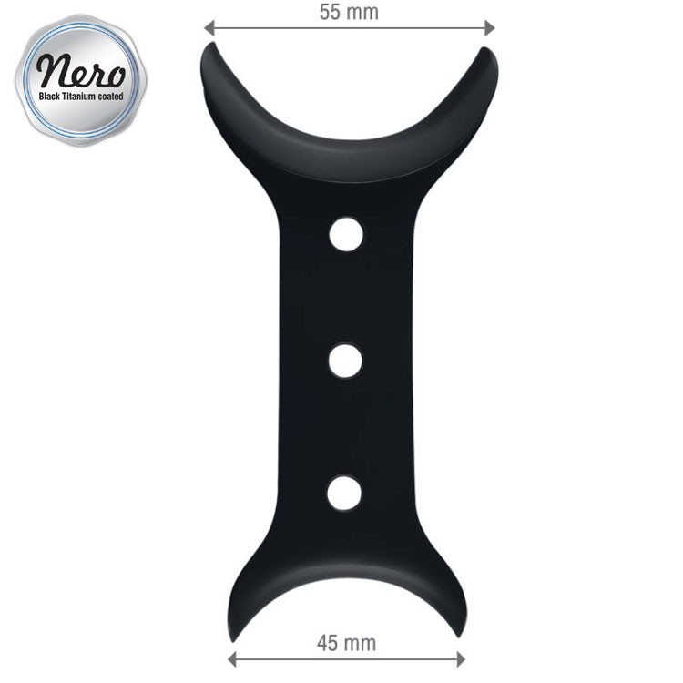 Nero Rozwierak do policzków Falcon-Simplex dwustronny 45mm/55mm kształt C 110mm czarny