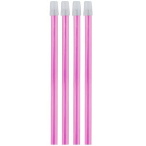 Ślinociągi różowe zdejmowana końców 130mm (100 szt)