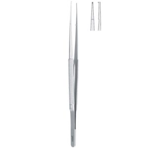 Penseta mikro chirurgiczna z uchwytem półokrągłym prosta 150mm