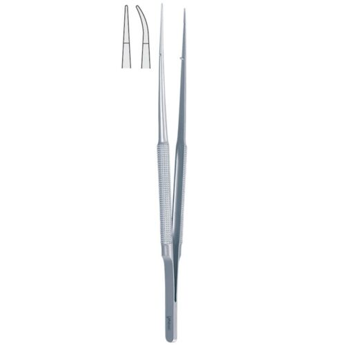 Penseta mikro anatomiczna z uchwytem półokrągłym zagięta 180mm