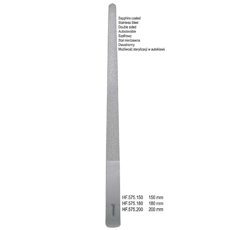 Pilniczek do paznokci dwustronnyszafirowy zaokrąglony 180mm