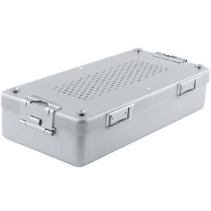 Kontener Mini perforowana pokrywa+nieperforowana wanna 285x135x60mm srebrny