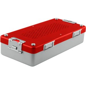 Kontener Mini perforowana pokrywa+nieperforowana wanna 285x135x60mm czerwony