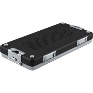 Kontener Mini perforowana pokrywa+perforowana wanna 285x135x35mm czarny