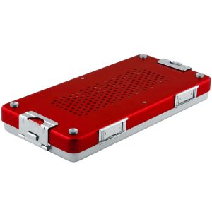 Kontener Mini perforowana pokrywa+nieperforowana wanna 285x135x35mm czerwony
