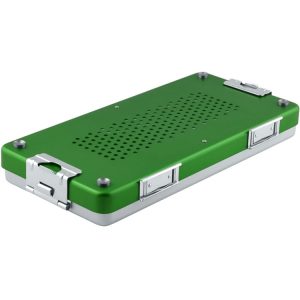 Kontener Mini perforowana pokrywa+nieperforowana wanna 285x135x35mm zielony