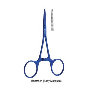 Kleszczyki naczyniowe tytanowe Hartmann proste 100mm