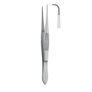 Penseta anatomiczna ząbkowana Iris wygięta 100mm