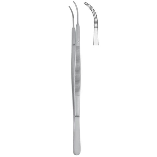 Penseta anatomiczna ząbkowana Gerald zagięta 175mm