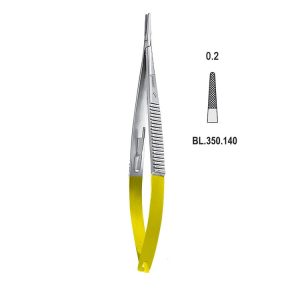 Falcon-Grip Igłotrzymacz Castroviejo prosty dla leworęcznych 140mm węglik spiekany