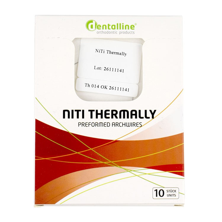 Dentalline Łuki Niklowo-Tytanowe termalne Full-Form z dimplem okrągłe dół (10 szt.)