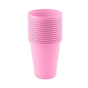 Jednorazowe kubki plastikowe różowe 180ml (Opak. 100 szt)