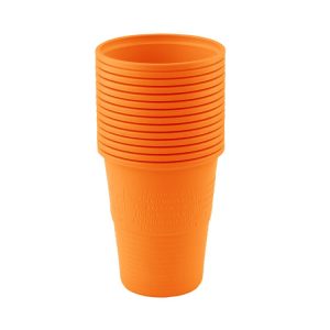 Jednorazowe kubki plastikowe pomarańczowe 180ml (Opak. 100 szt)