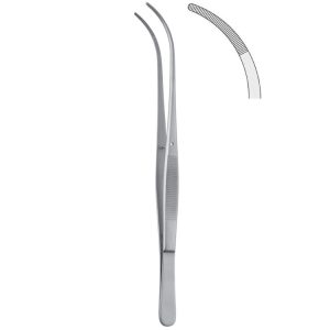 Penseta anatomiczna ząbkowana Brophy zagięta 200mm