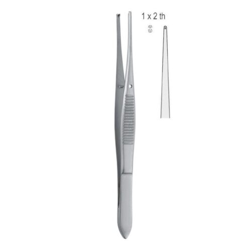 Penseta chirurgiczna Iris prosta 1x2 ząbki, 100mm