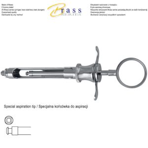 Brass-Series Strzykawka z aspiracją ręczną P-Ject 1.8ml.