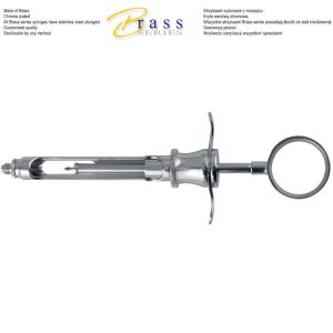 Brass-Series Strzykawka z aspiracją ręczną typ C 18ml.