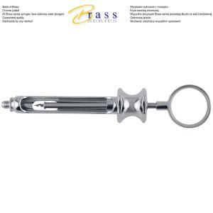 Brass-Series Strzykawka z aspiracją ręczną typ A 18ml.