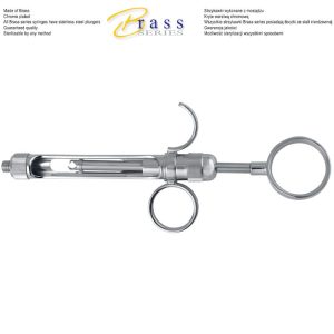 Brass-Series Strzykawka z aspiracją ręczną typ 2-Koła 1.8ml.