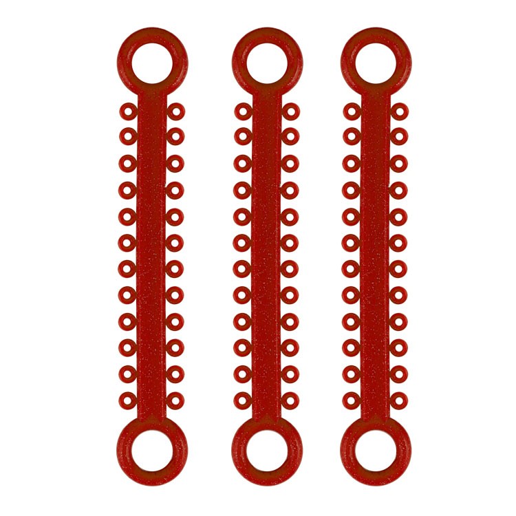 ElastoMax ligatury, bez lateksu, czerwony metalik (1008 szt.)