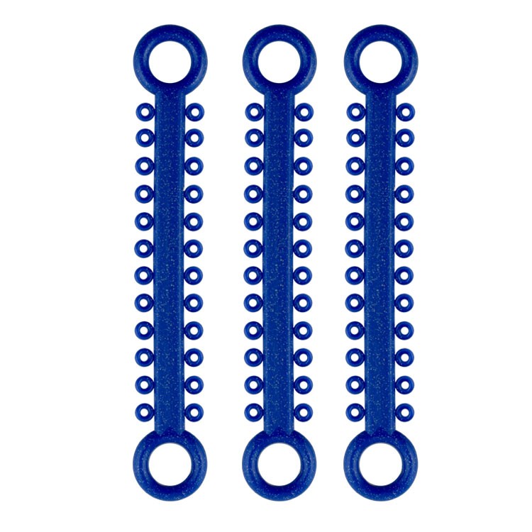 ElastoMax ligatury, bez lateksu, niebieski metalik (1008 szt.)