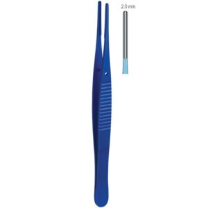 Penseta atraumatyczna tytanowa De Bakey 2mm/150mm