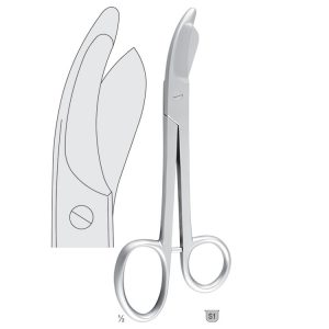 Nożyczki Bruns/Bohler do gipsu bez ząbków 240mm