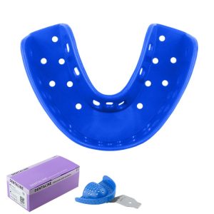 DENTALINE Jednorazowa łyżka wyciskowa niebieska ortodontyczna dolna roz M fig.18 (25 szt.)