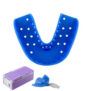 DENTALINE Jednorazowa łyżka wyciskowa niebieska regular dolna roz M fig. 14 (25 szt.)
