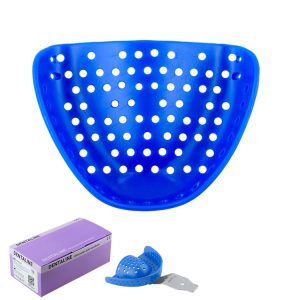 DENTALINE Jednorazowa łyżka wyciskowa do bezzębia niebieska górna roz M fig. 5 (25 szt.)