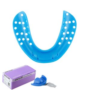 DENTALINE Jednorazowa łyżka wyciskowa do bezzębia jasno niebieska dolna roz L fig. 4 (25 szt.)