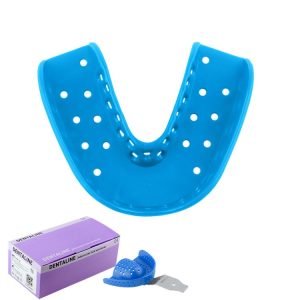 DENTALINE Jednorazowa łyżka wyciskowa jasno niebieska regular dolna roz M fig. 14 (25 szt.)