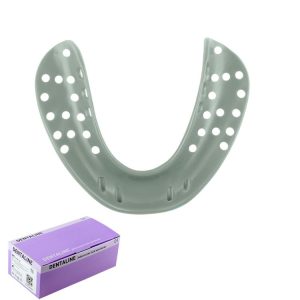 DENTALINE Jednorazowa łyżka wyciskowa do bezzębia oliwkowy dolna roz L fig. 4 (25 szt.)