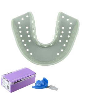 DENTALINE Jednorazowa łyżka wyciskowa oliwkowy regular dolna dolna roz L fig. 12 (25 szt.)