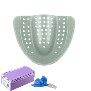 DENTALINE Jednorazowa łyżka wyciskowa oliwkowy ortodontyczna górna roz L fig.15 (25 szt.)