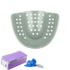 DENTALINE Jednorazowa łyżka wyciskowa oliwkowy ortodontyczna górna roz M fig.17 (25 szt.)